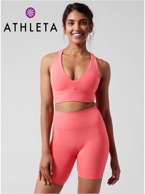 Athleta Transcend Bra A-C Cup in Coral Petal